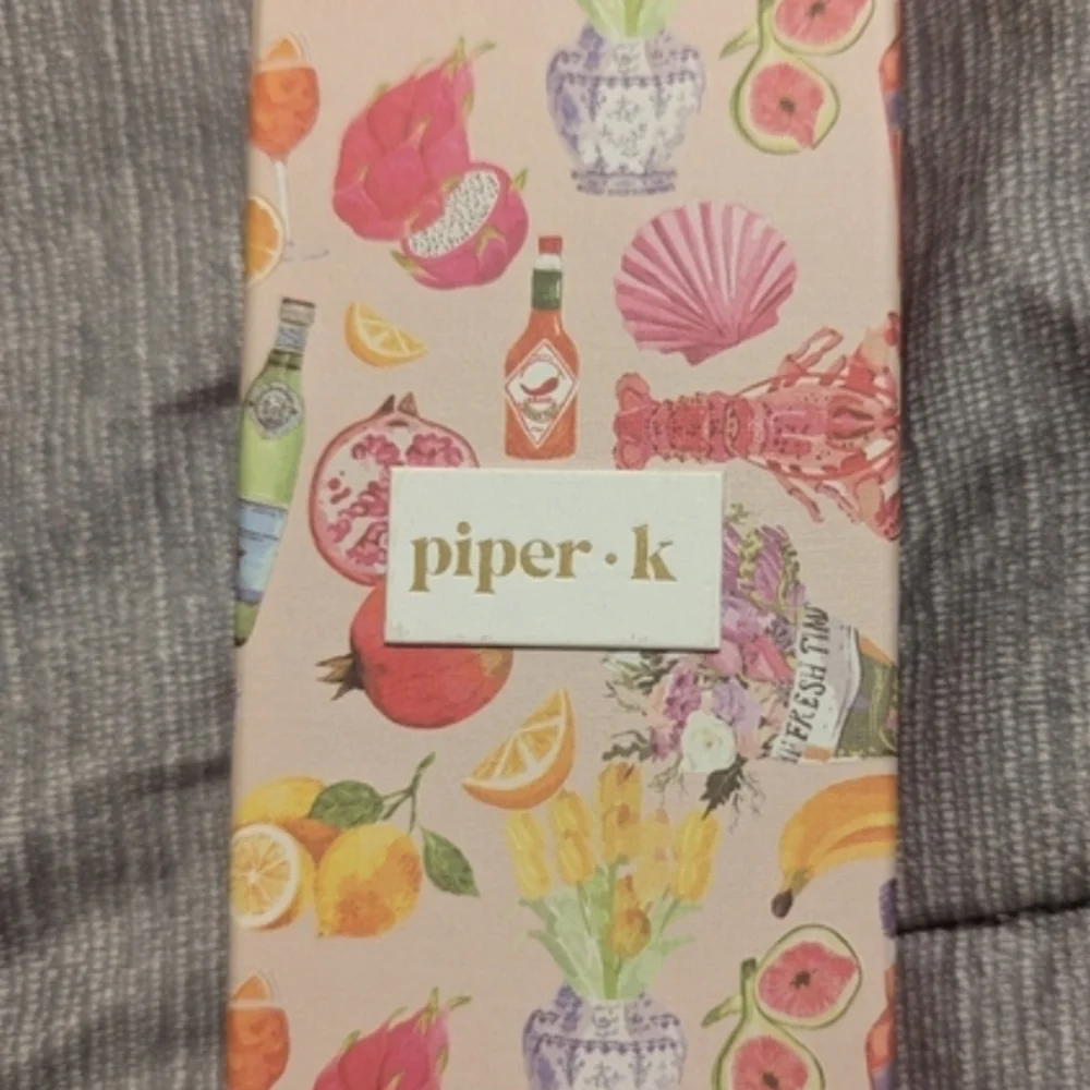 Piper K Blue Fish Pink Heart Key Chain Bag Charm New In box